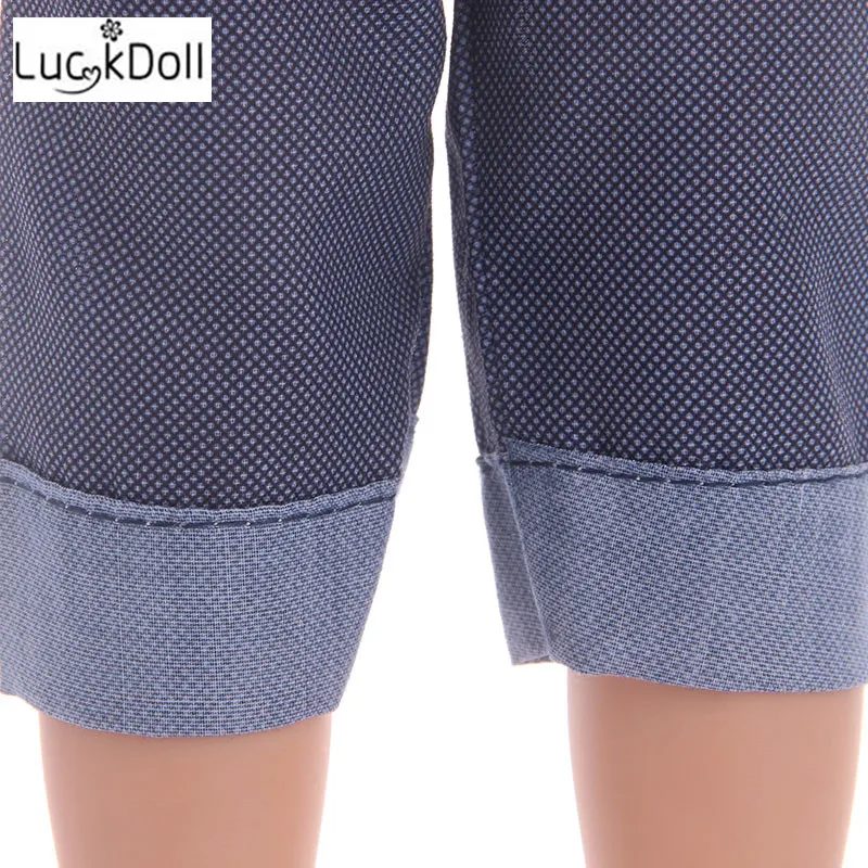 LUCKDOLL Новая Одежда для кукол джинсовые штаны одежда шляпа подходит 14 5 дюймов