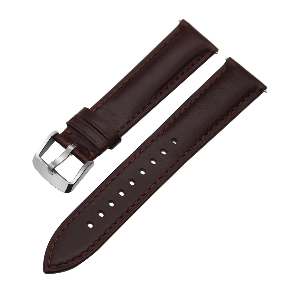 Ремешок итальянский из натуральной кожи для часов быстросъемный браслет LG G Watch