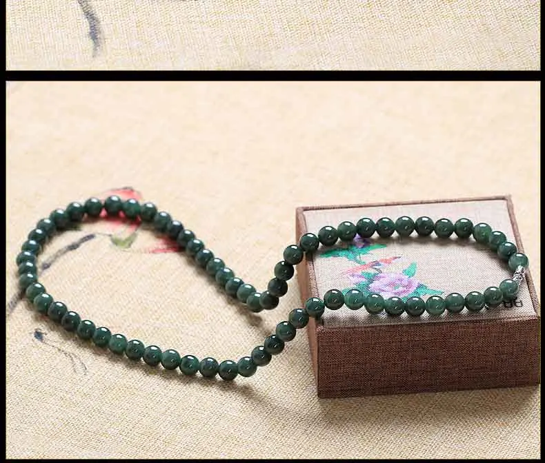 Мужское ожерелье из нефрита с нефритом 7-8 мм | Украшения и аксессуары