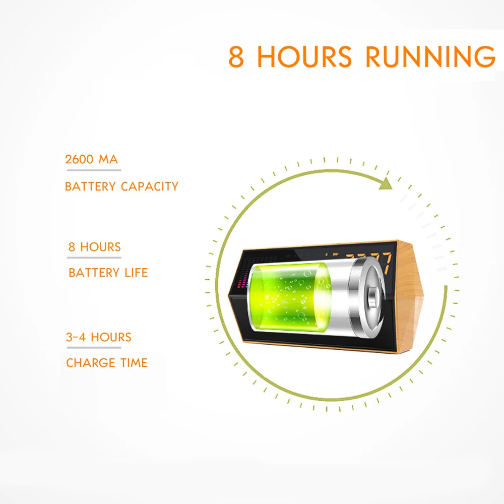 M 18F Smart Винтаж Touch Bluetooth Динамик часы и красочные Музыка спектр светодиодный