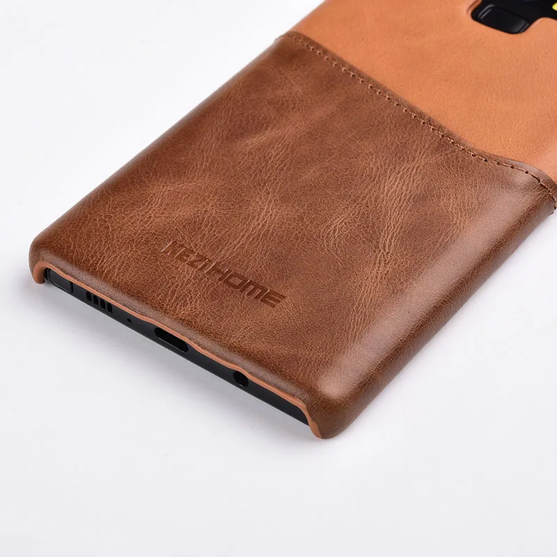 Case for Samsung Galaxy Note 9 KEZiHOME Two Colors Genuine Leather Hard Back Cover For Note9 with Card Pocket | Мобильные телефоны
