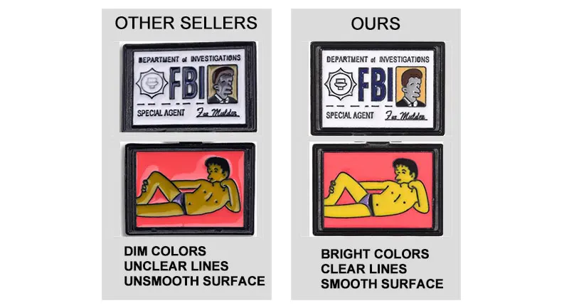 Симпсоны булавки x-файлы FBI Fox Mulder ID Card Броши Эмаль нагрудные знаки Значки x-файлы ювелирные броши булавки