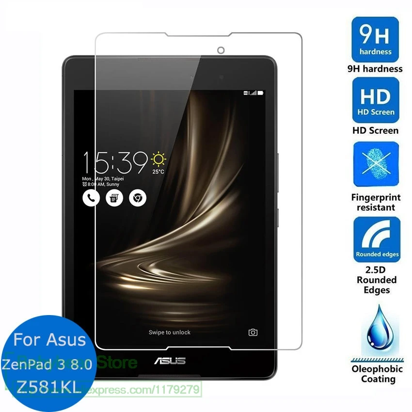 9H Закаленное стекло протектор экрана для Asus ZenPad 3 8 0 Z581KL Z581 2.5D защитная пленка на