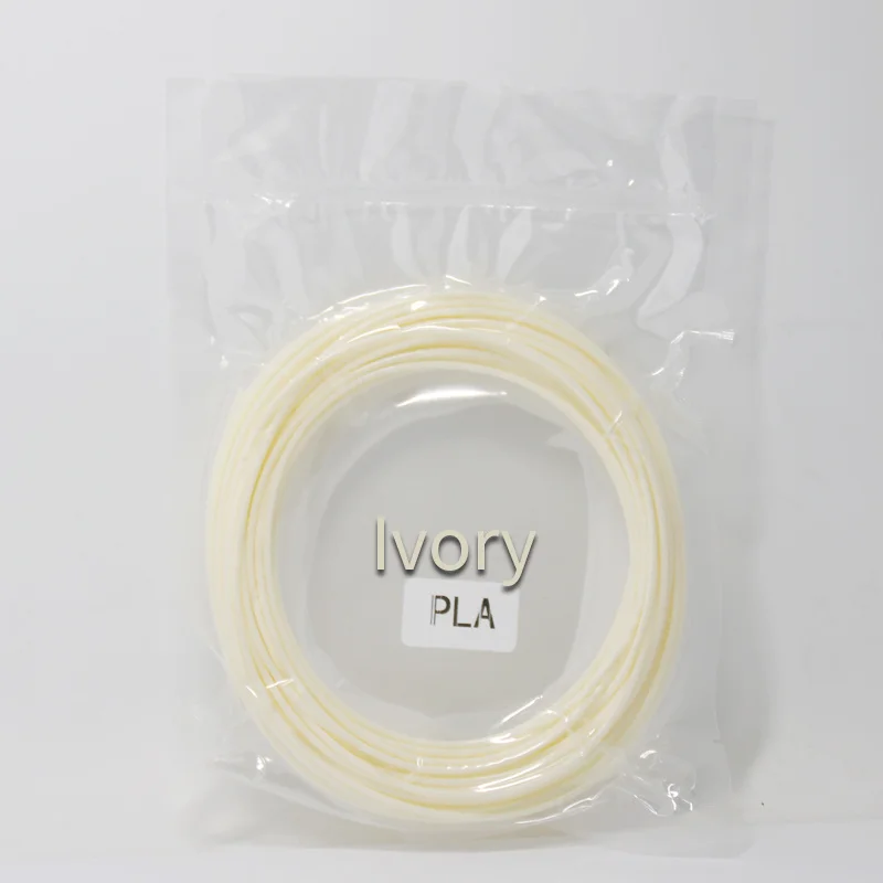 Ivory Aokin 10 метровая цветная нить для 3d принтера, PLA 1,75 мм, материалы для печати, пластик для 3d принтера, ручка для 3d принтера, filamento 3d - Цвет: Ivory