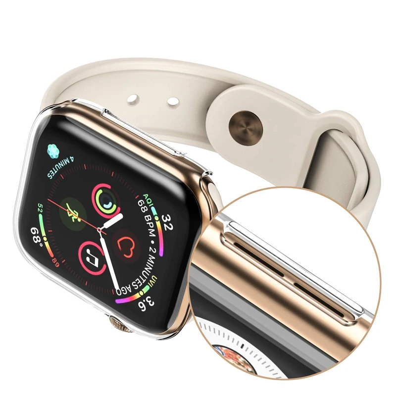 Защитный чехол для Apple Watch 4 iwatch band 44 мм 40 прозрачный Ультратонкий высокого