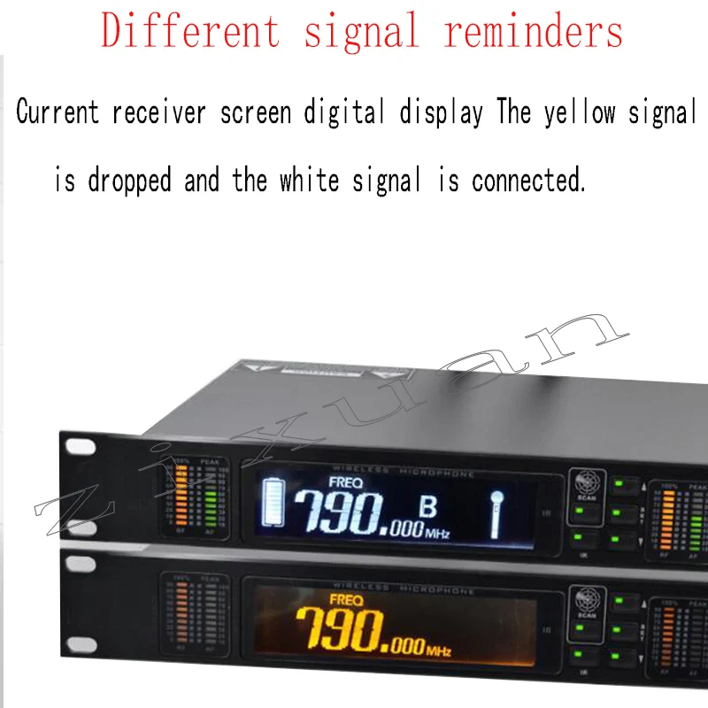 구매 전문 UHF 트루 다이버시티 2 채널 무선 핸드 헬드 마이크, 무대 공연 무선 마이크 시스템 가라오케