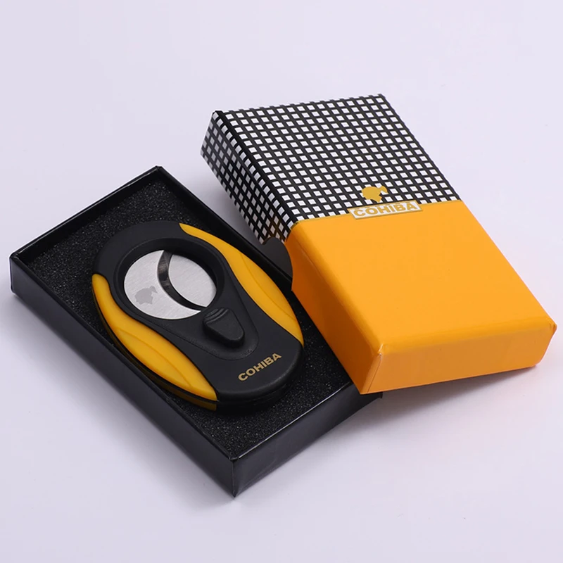 COHIBA мини гаджет с двойным лезвием из нержавеющей стали для сигар костюм
