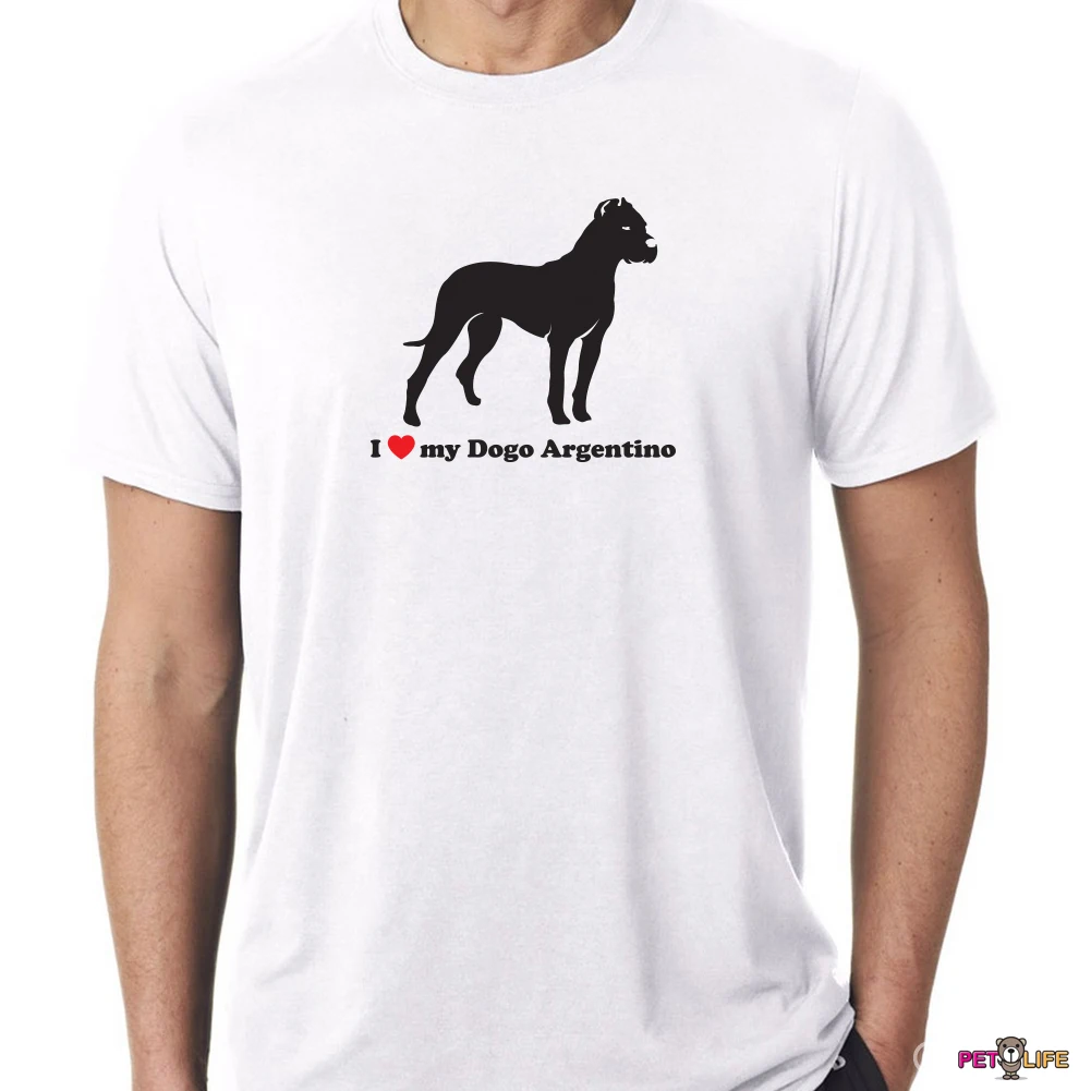 Лидер продаж 2019 модная футболка из 100% хлопка с надписью I Love My Dogo серебристо v2|tee