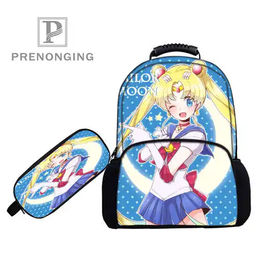 17 дюймовые рюкзаки Sailor Moon сумки для ручек с 3D принтом школьные женские и мужские
