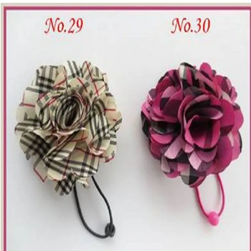 

30 pcs BLESSING Good Girl Latest Vogue 3.25 - 3.5" Silk Flower Elastic 88 Styles