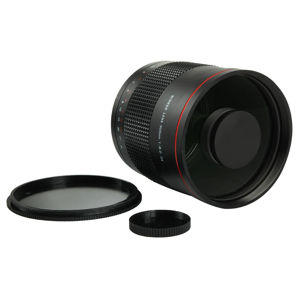 900 мм f/8 0 телефото зеркальный объектив + T2 Крепление Адаптер кольцо для Canon Nikon Pentax