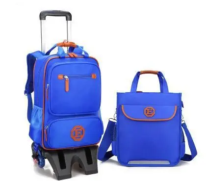 6 high with handbag Детский рюкзак на колесиках, детский рюкзак для путешествий, сумка на колесиках, рюкзак на колесиках для школьниц, сумка на колесиках - Цвет: 6 high with handbag
