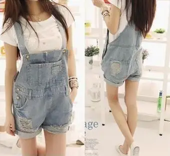 

AQ68 Macacao Feminino Women Bodysuit Jeans Jumpsuit Girls Washed Jeans Denim Casual Hole Jumpsuit Romper Overalls