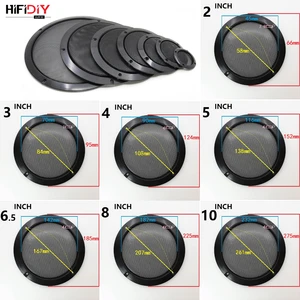 Сетчатая крышка динамика HIFIDIY LIVE 4, 5, 6, 8, 10 дюймов, Высококачественная сетка для динамиков для дома и автомобиля, пластиковая рама, металлическая железная проволочная решетка