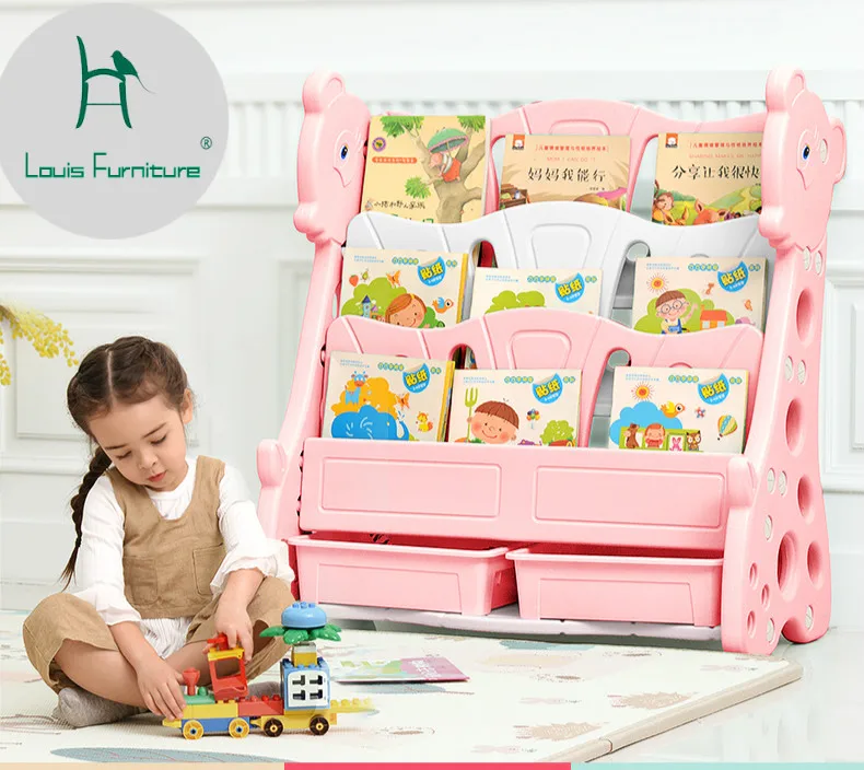 

Louis Fashion Children's Bookshelf Simple Floor Baby Cartoon Drawing