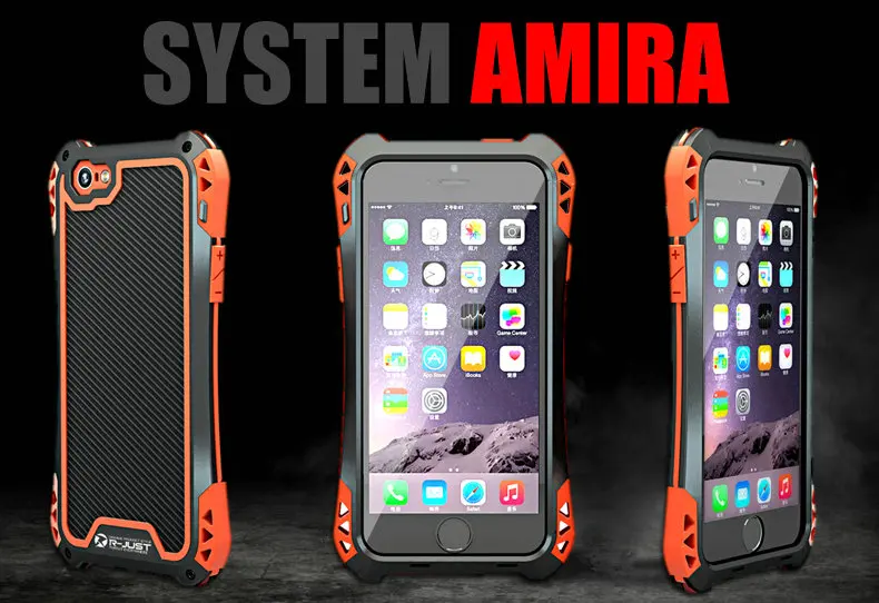 Новейший чехол AMIRA для iPhone 5 5S водонепроницаемый ударопрочный из углеродного