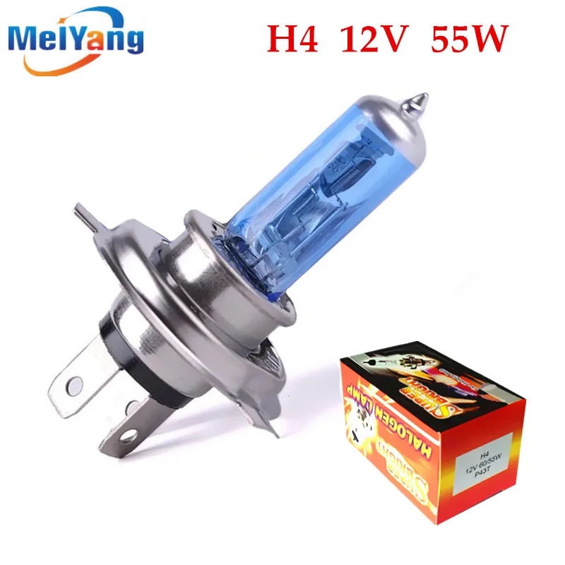H4 55W 12V Супер Белые противотуманные фары галогенная лампа высокой мощности