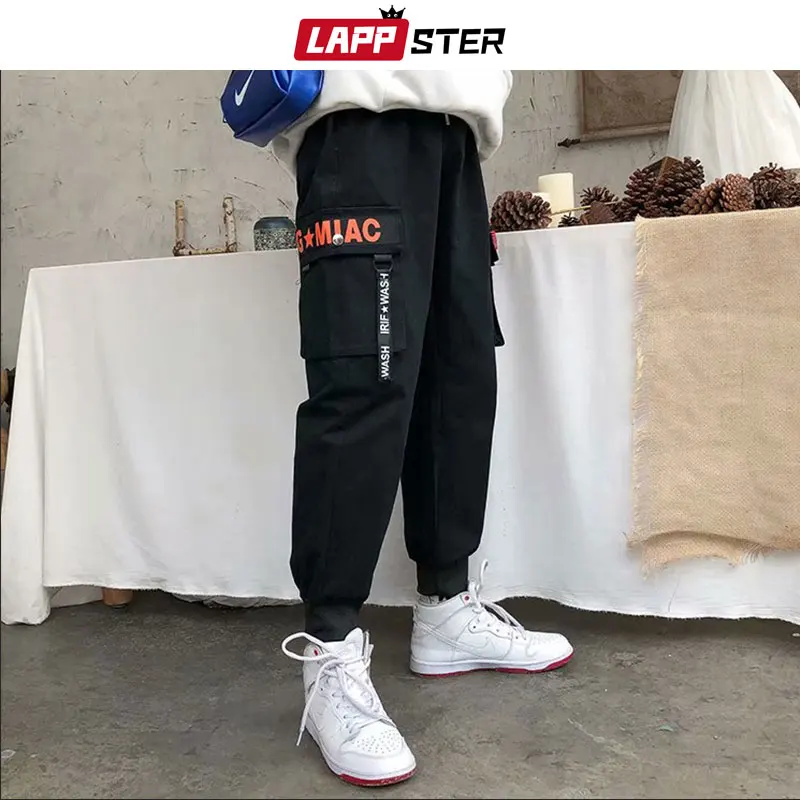 LAPPSTER Японская уличная одежда мужские брюки-карго с ремнем комбинезоны 2020 Мужские