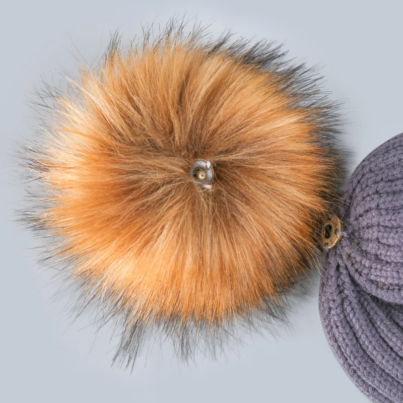 

Girita women winter knit hat Women's girl 's hats fleece lined crochet Skullies Cap Beanies Pompon Fur Female Warm Caps