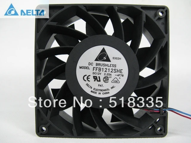 Для delta FFB1212SHE 12 см 120 мм 120*120*38 В 2.25A DC охлаждающий корпус серверный вентилятор|server