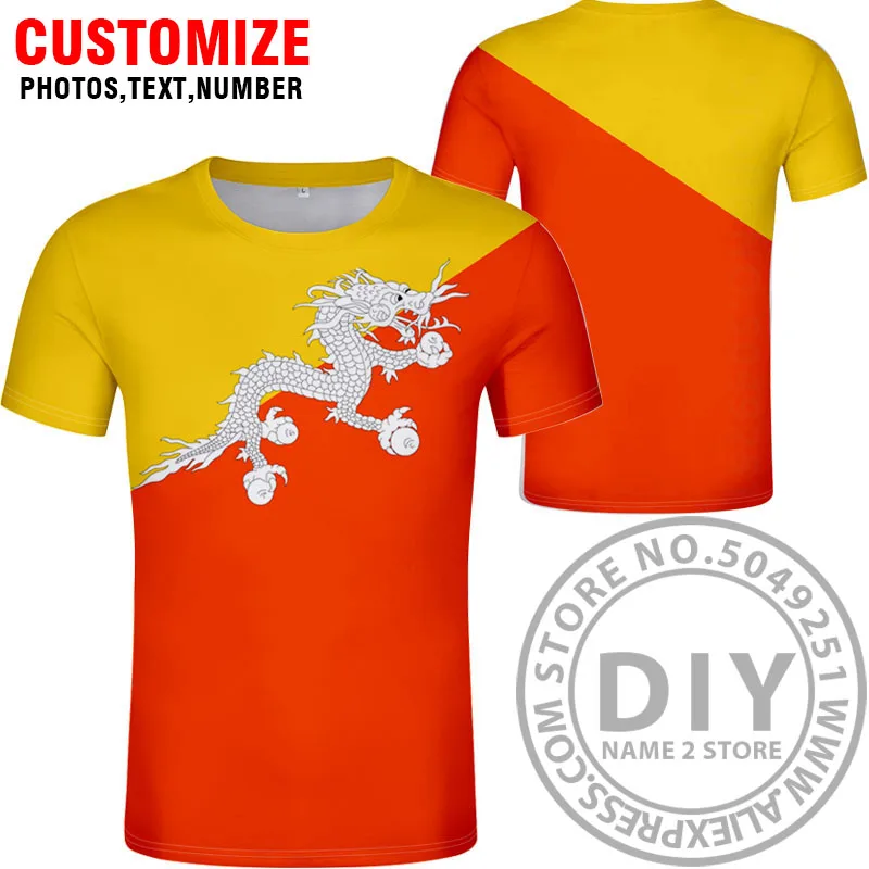 Style 10 BHUTAN t shirt free custom made name number btn country t-shirt bt black nation flag kingdom diy red college print photo clothes - Цвет: Style 10