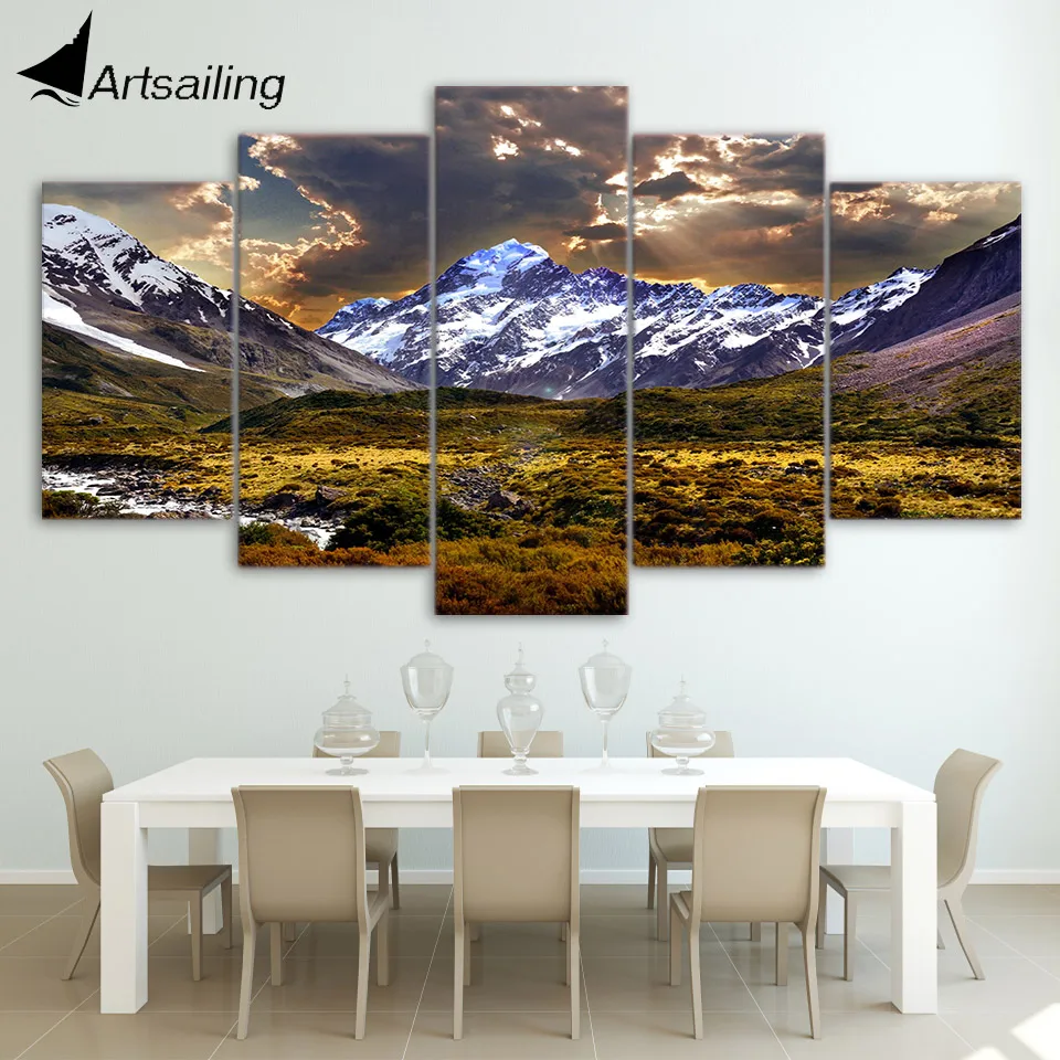 Картина на холсте с изображением HD 5 шт. горное небо картина искусство декор для