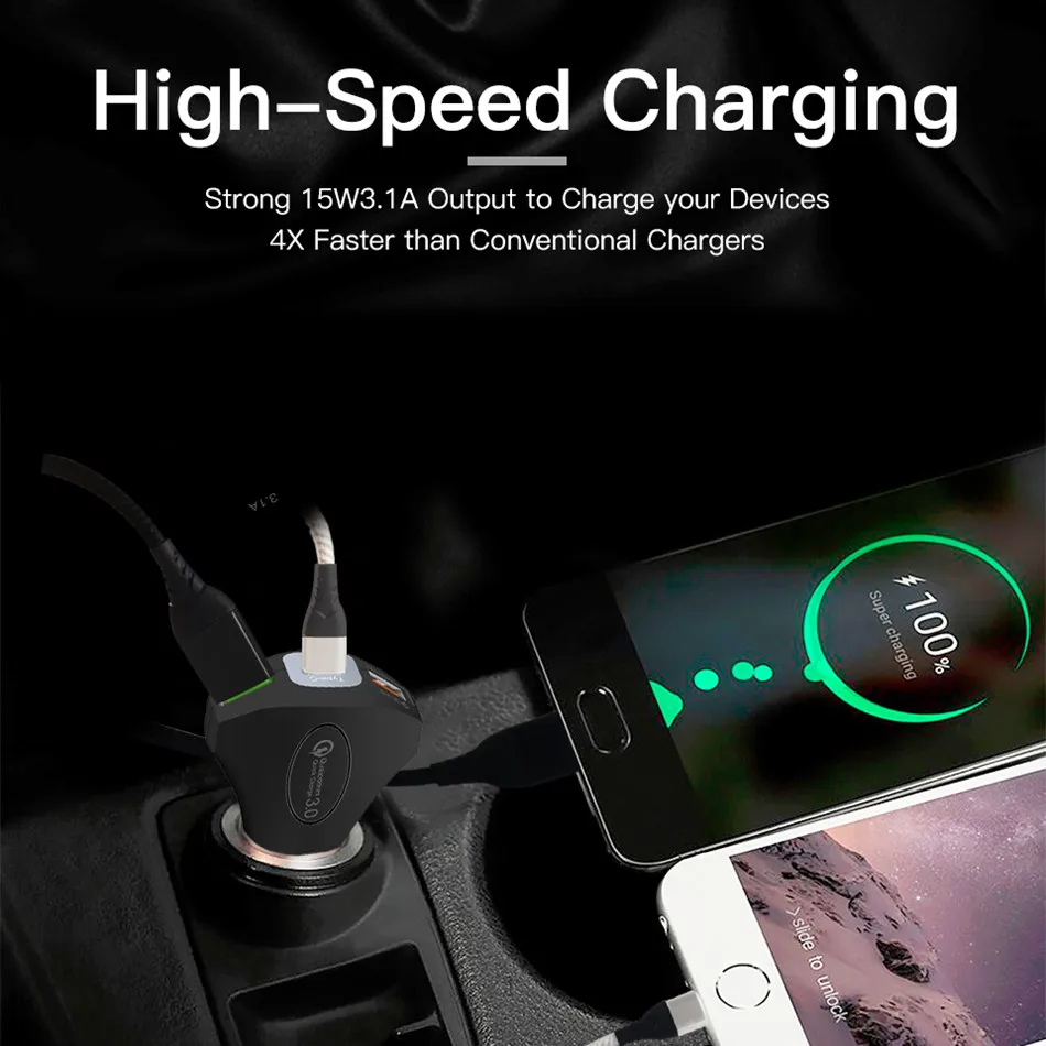 3а быстрое USB Автомобильное зарядное устройство для IPhone Xiaomi samsung huawei автомобильное USB зарядное устройство адаптер Автомобильное зарядное устройство для мобильного телефона зарядное устройство/молоток безопасности
