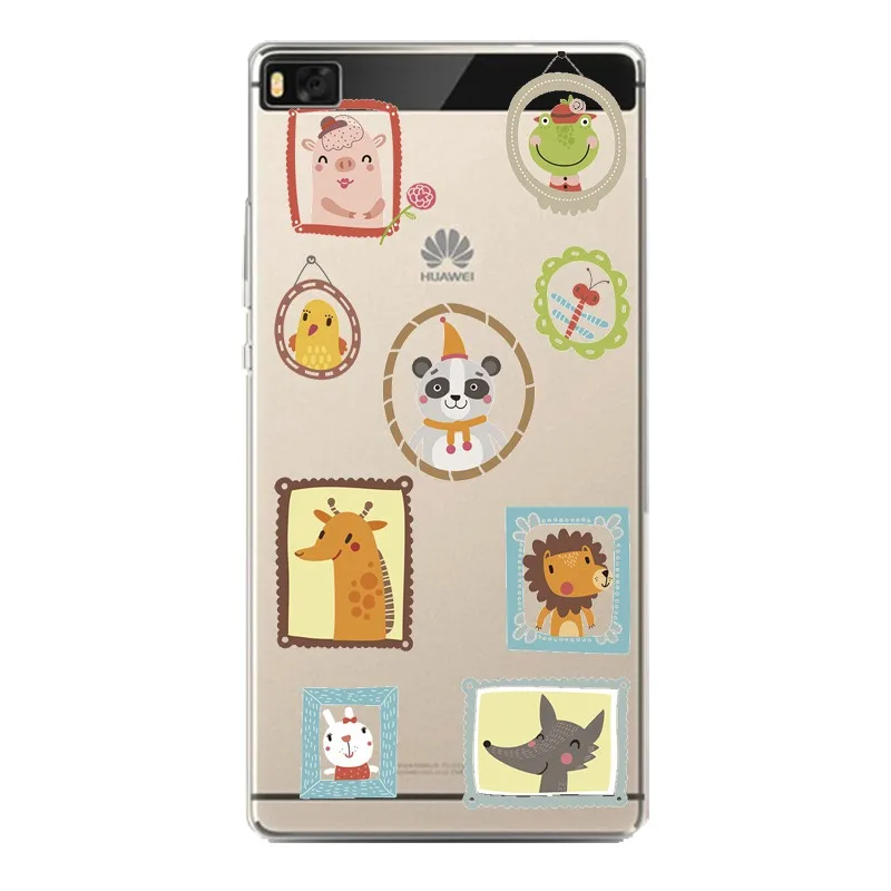 Beach Soft Clear TPU Phone Case For huawei P10plus P8 P9lite honor 3c 4c 6a 7 8 9 5c Girafee Printed Coque Cover Free Shipping | Мобильные