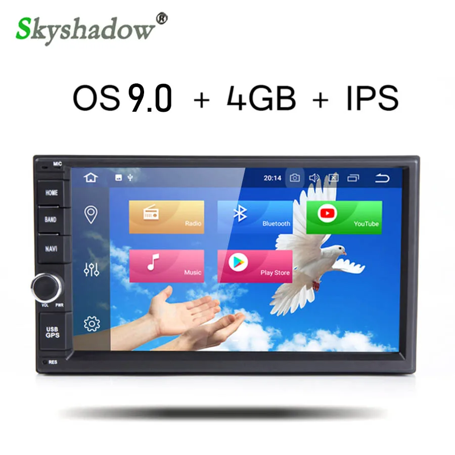 DSP ips Android 9,0 4 Гб ОЗУ+ 64 ГБ+ 8 ядерный RDS радио gps карта Bluetooth 4,2 wifi Автомобильный DVD мультимедийный плеер 2 Din для универсального