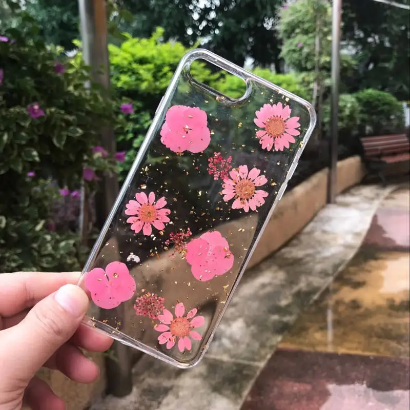 Small Daisy Everlasting Flower Clover For Iphone 6 6S 7 8plus X Xs Xr Xsmax Soft Shell Phone Case |