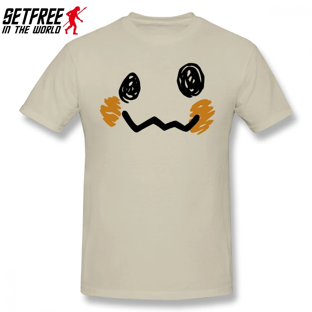 Mimikyu Face Pokemon Мужская футболка Топ команда плюс размер o-образным вырезом хлопок Пользовательские короткий рукав Футболка мужская - Цвет: Хаки