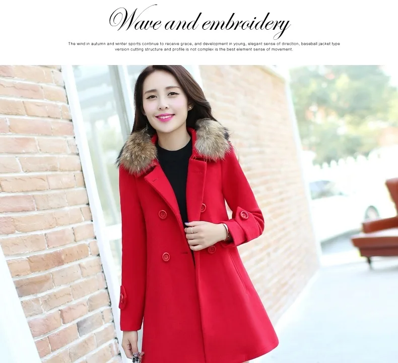 Женское шерстяное пальто с широкой талией короткая зимняя куртка однотонное