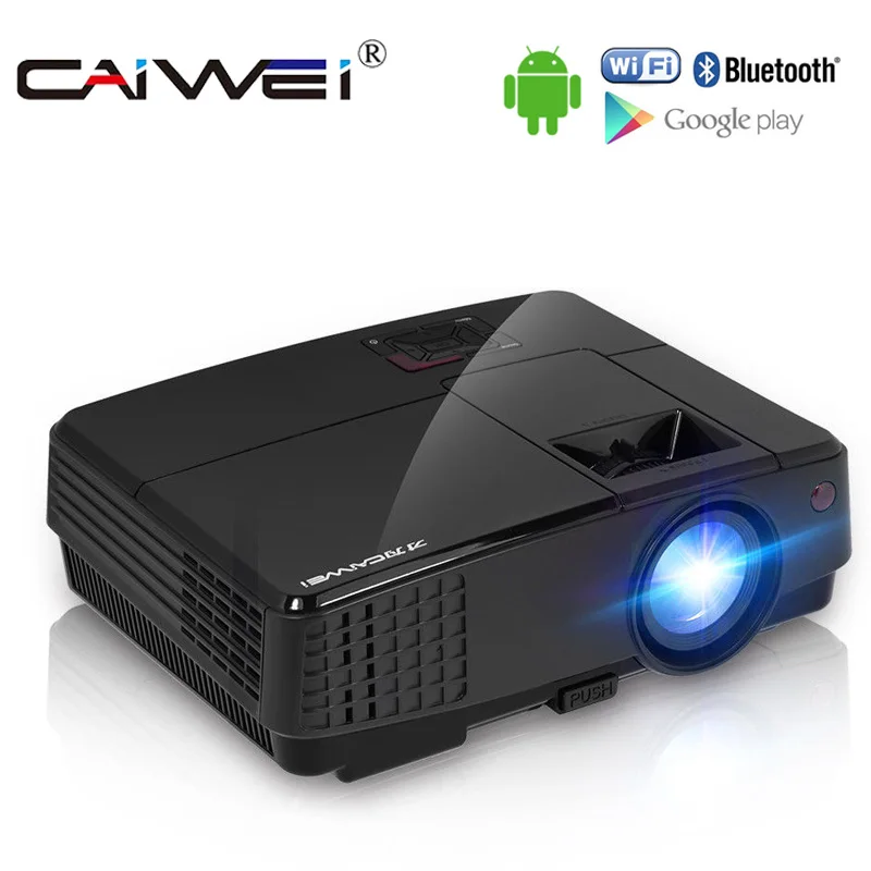 A3 + AB портативный Android WIFI Bluetooth видео проектор 4000 люмен Full HD для домашнего