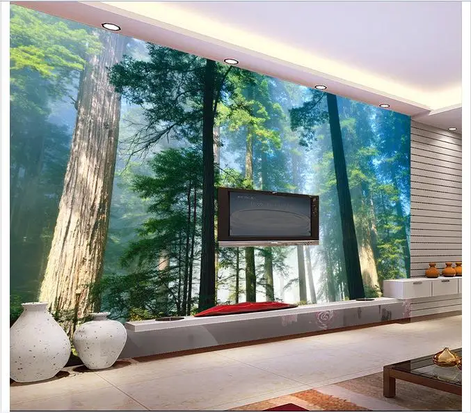 Пользовательские фото обои 3d tv фрески мечтательный лес гостиная фон настенные