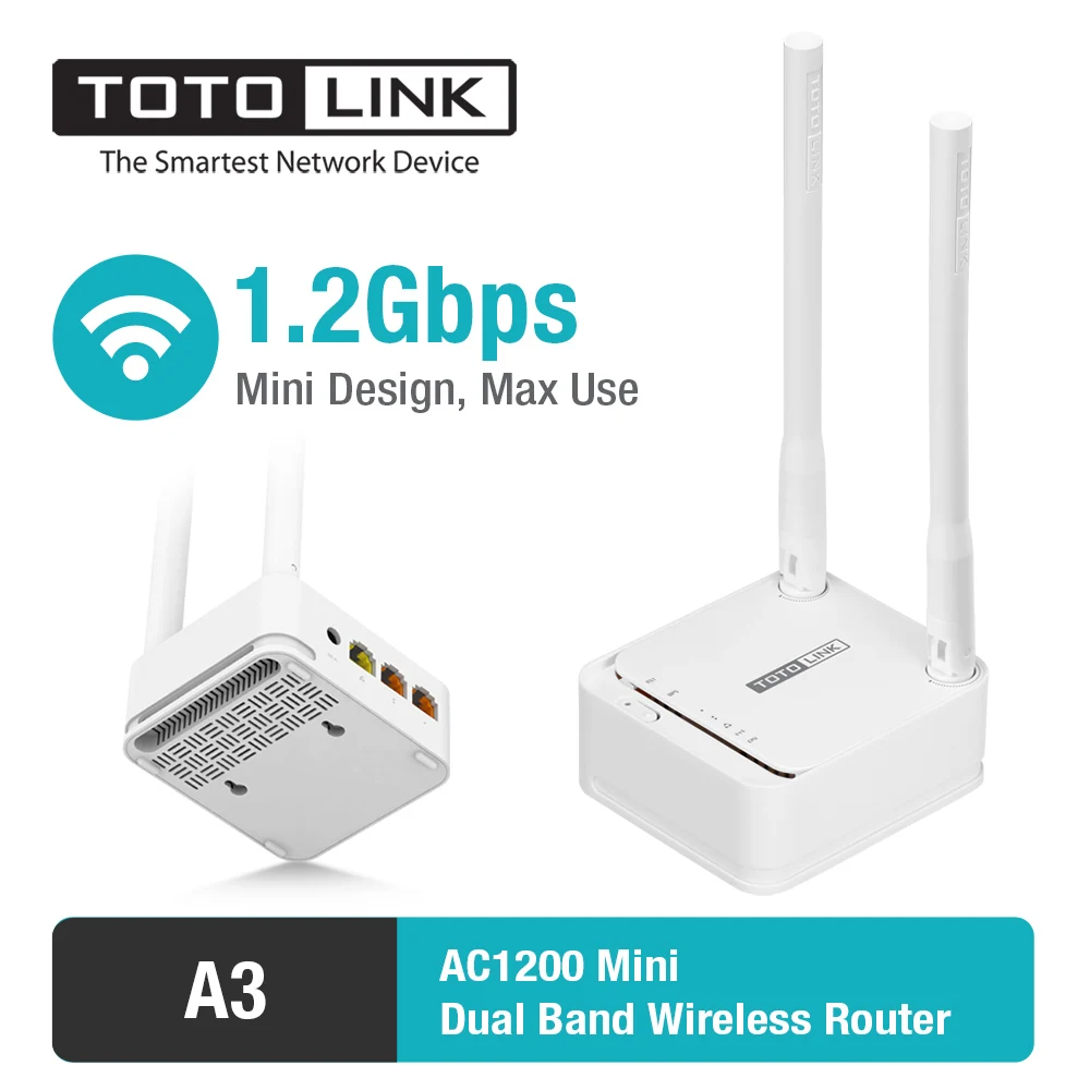 TOTOLINK A3 AC1200 Беспроводной двойной bandwifi маршрутизатор ретранслятор Wi-Fi точка