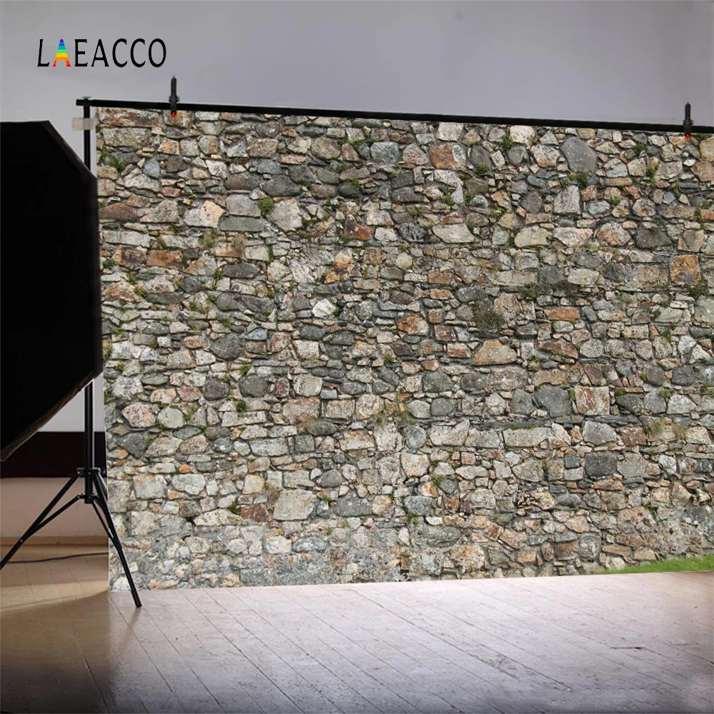 Laeacco Stone Wall Vintage Grunge Portrait Photography Backgrounds Photographic Backdrops Photozone Photocall For Photo Studio |