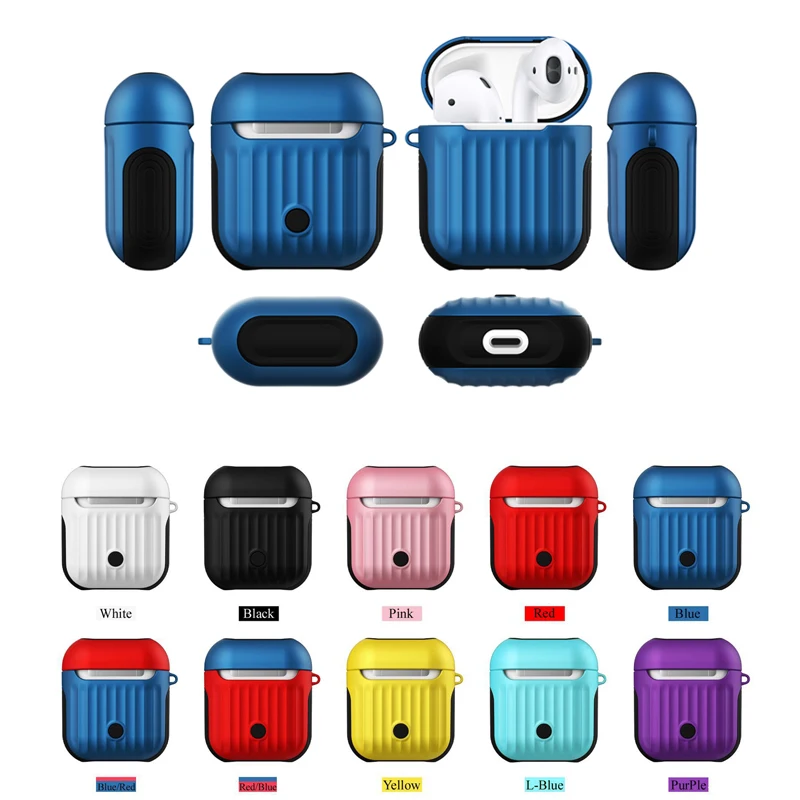 Для Apple AirPods One Skins с силиконовым и жестким покрытием двухслойный дизайн