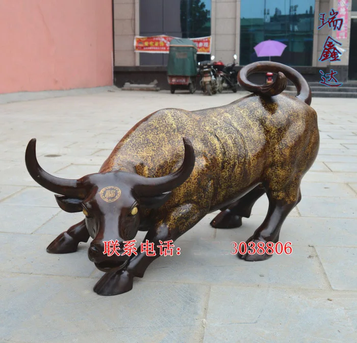 95 см большой # офисный домашний бизнес на складе рынок зарядки быка талисман