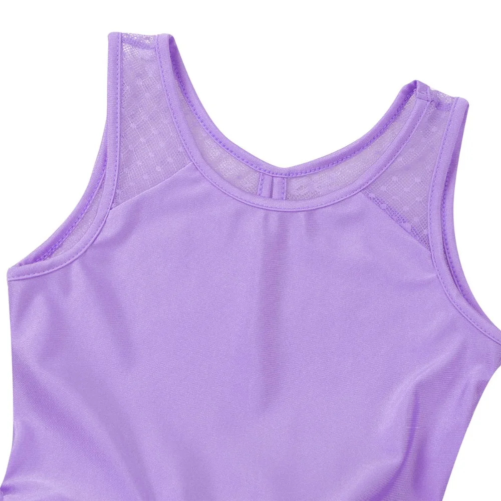 Балетный костюм IIXPIN балетное платье без рукавов с цветочным кружевом и открытой