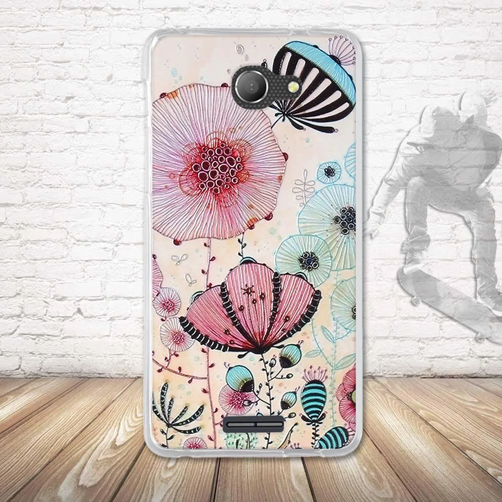 Роскошный чехол для телефона Alcatel Flash Plus 2 мягкая задняя крышка из ТПУ с рисунком 5