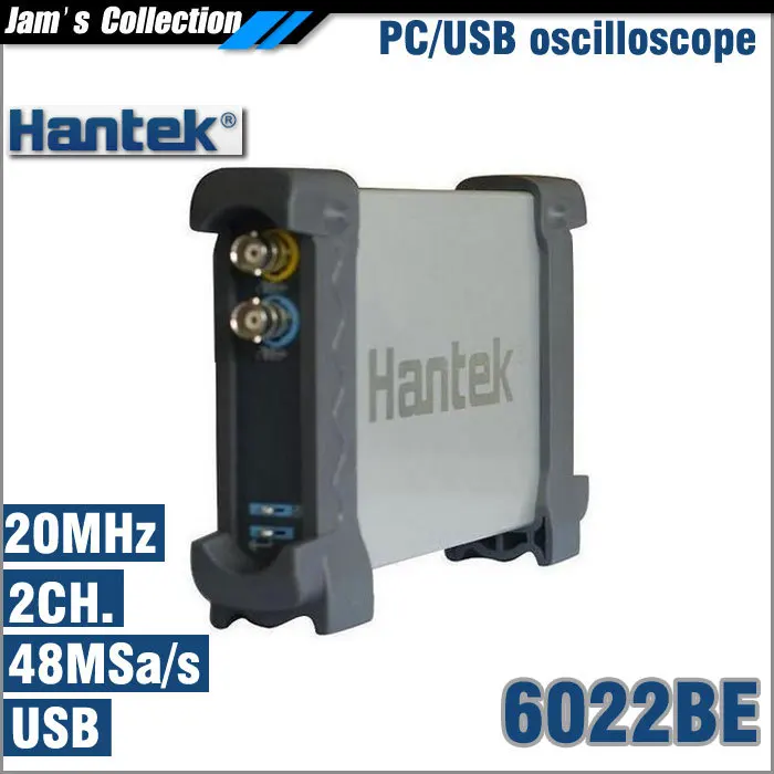 Hantek 6022BE аналогового осциллографа 20 мГц 48 мс/с 2 каналов osciloscopio пк область USB