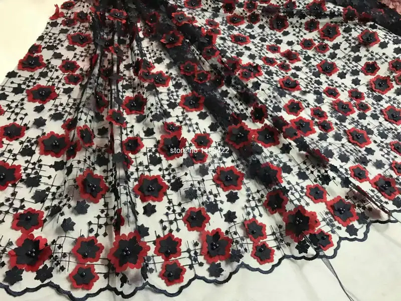 Бесплатная доставка! Красивые африканские французский Кружево Ткань Высокое