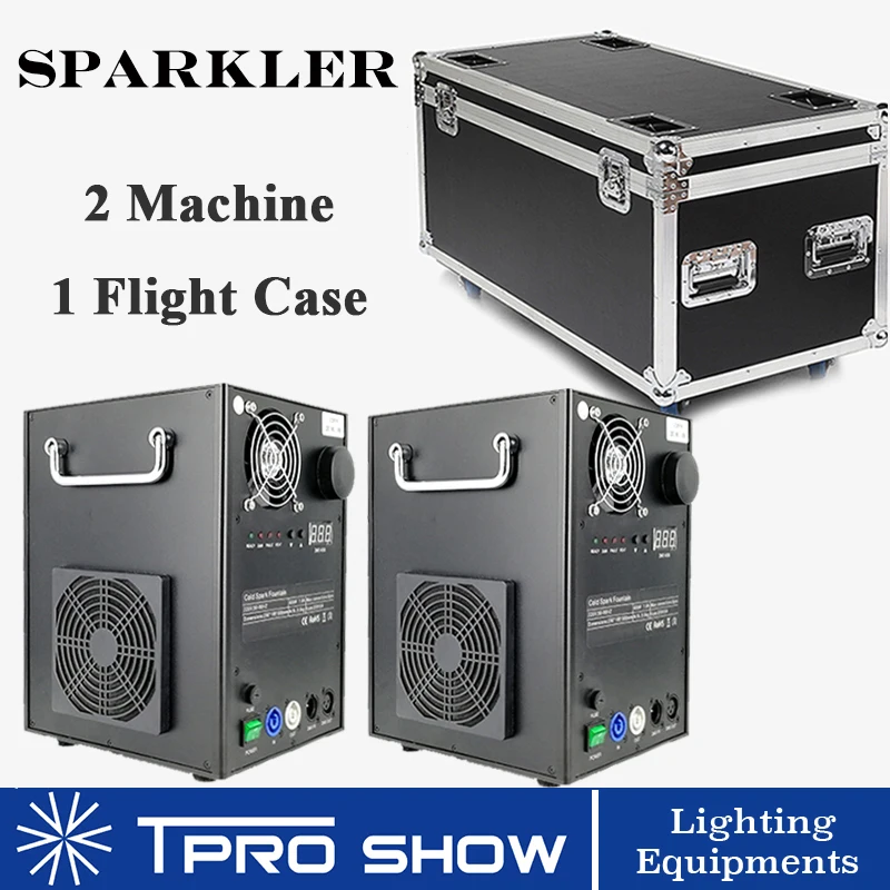 

2Pcs Wedding Sparklers 400W Fireworks Fountain Remote Dmx Cold Spark Machine Pyrotechnics for Weddings Light Show 1 Flight Case