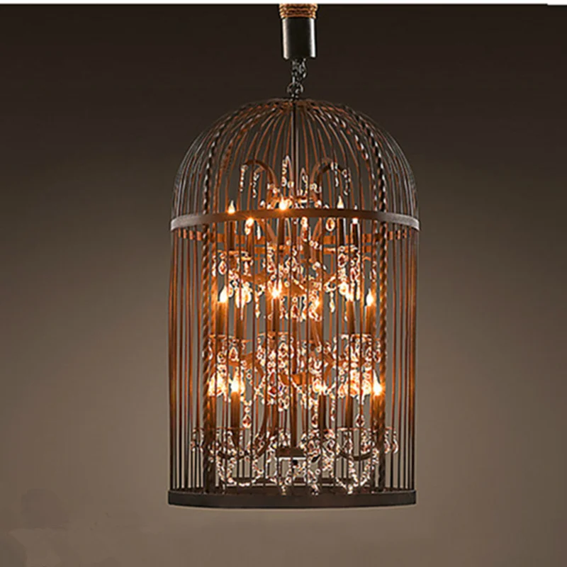 Американская страна промышленный стиль железная птичья клетка художественная
