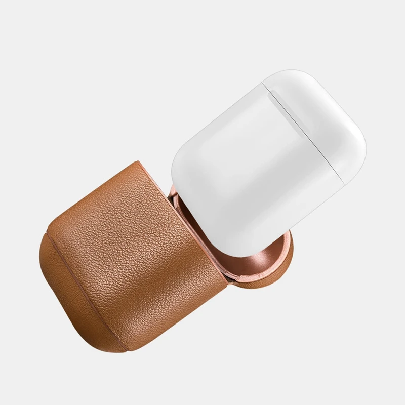 Противоударный чехол из натуральной кожи для Apple Airpods|Бамперы| |