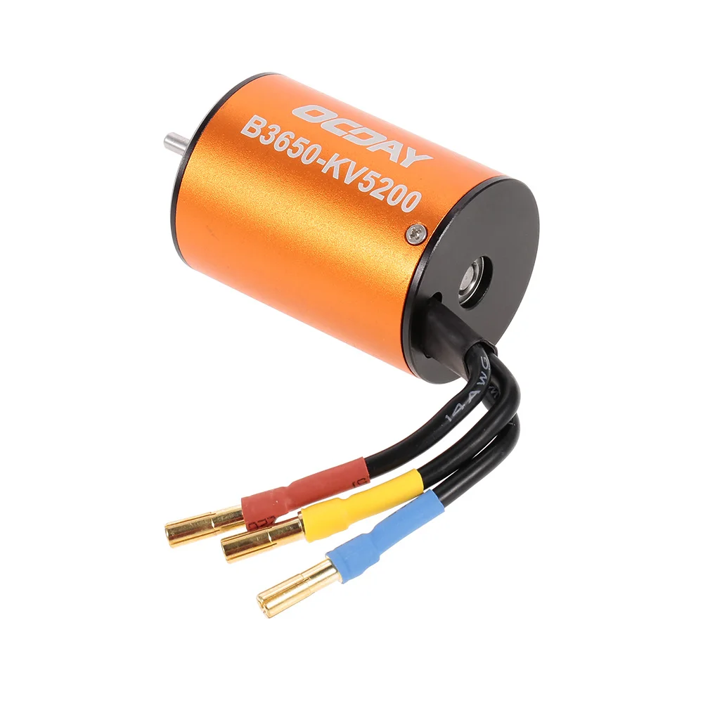 1/10 B3650 5200KV 4P Бессенсорный бесщеточный двигатель CNC для RC автомобильные