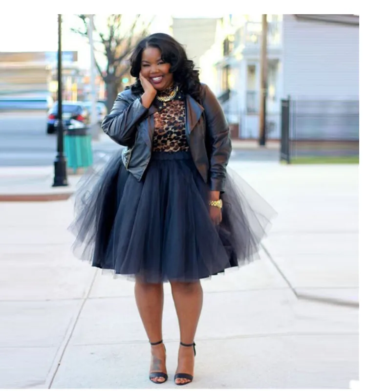 Женская Тюлевая юбка пачка трехслойная длиной до колен с одной подкладкой модель