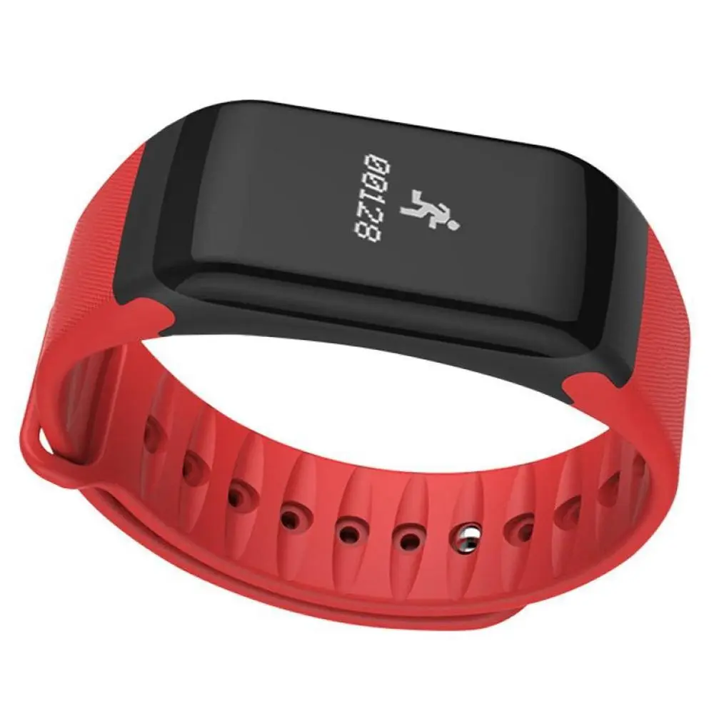 Black PC+TPU F1 Bluetooth 4.0 Smart Watch Sports Pedometer Heart Rate Monitor Call Reminders Blood Oxygen Fatigue Monitoring | Электроника