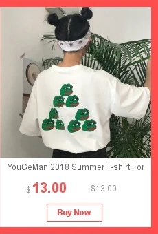 YouGeMan Летняя женская модная футболка Топ корейский стиль Ulzzang Harajuku Забавный принт короткий рукав Футболка женские футболки