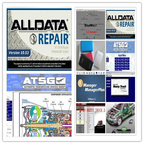 Программное обеспечение для ремонта всех данных Alldata 10,53 Moto Heavy Truck 49 в 1 внешний жесткий диск 1 ТБ